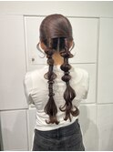 編みおろしヘアセット人気