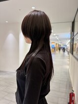 ビーハイブアヴェダ PARCO2店(BEHIVE AVEDA) 初カラー☆ほんのり暖色ブラウン×ロングウルフ【三橋由奈】