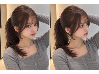 チル 福井駅前店(Chill)の写真/可愛いの秘密は顔まわりに。骨格や雰囲気に合わせた韓国風レイヤーで、小顔見えと垢抜けを叶える