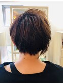 アシメ デザインショート