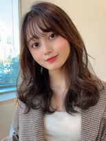 アフロート ディル(AFLOAT D'L)&nbsp;大人かわいい♪小顔カットオリーブカラーセミウェットウェーブ