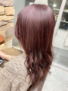 カプア 仙台駅前店(Kapua) ラベンダーピンク/ダブルカラー/暖色系カラー/くすみ/10代20代