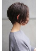 大人可愛い20代30代40代黒髪前下がりショートボブ丸みショート◎