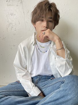 ロミーオム 本厚木(ROMMY. Homme) アッシュベージュひし形ショート　ROMMY.Homme