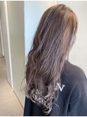 (akiko)スモーキーグレー×ハイライト×ロング