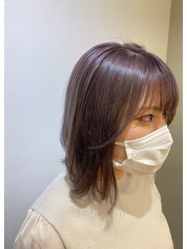 エイト 沖縄豊崎店(EIGHT toyosaki) お客様スナップ　　ラベンダーグレージュ