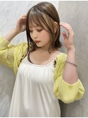 ダブルカラー/インナーカラー/イヤリングカラー/こなれミディ