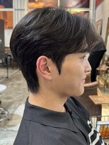 韓国シースルーセンターパートミニウルフダウンパーマ