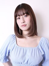 ヨファ ヘアー 芦屋店(YOFA hair) 似合わせカット美髪ストレートバングピンクブラウン0406