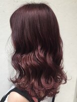 ラック 本厚木店(LUCK)&nbsp;韓国風ミディアムボブ/チェリーレッド/ケアブリーチ/イルミナ