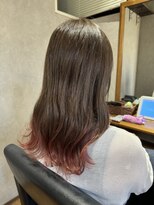 ビスイル 秋葉原店(Vis ill) ダブルカラーケアブリーチベージュピンクボブミニウルフリタッチ