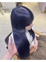 ヘアーメイクブランニュー セントラル 西大寺店(hair make Brand new central)&nbsp;ブリーチあり髪質改善韓国ヘアネイビーブルベカラー10代20代奈良