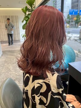 アース 今池店(HAIR&MAKE EARTH) ピンクカラー×ウェーブ