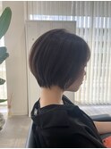 ショートボブ×シアベージュ