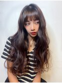 ダークアッシュ美髪ミストバング艶感エアリーカールうるツヤ