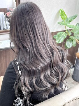 ベルヘアーデザイン 堺東(Belle hair Design) パープルグレージュイルミナカラーレイヤーカット20代30代堺東