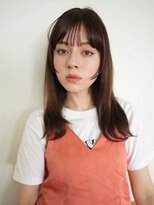 トリッカ 銀座(tricca)&nbsp;ミディアムストレート/顔周りカット/ブラウンカラー