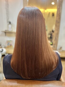 クオリア(QUALIA) ツヤツヤ大人可愛いピンクベージュ×fiberケラチンTR/髪質改善柏