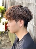 ツイストスパイラル/スパイラルパーマ/メンズ/マッシュ/眉毛