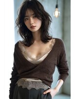 ノラ シブヤ(NORA) 小顔ミディアムパーマミディアムデジタルパーマボブパーマ前髪