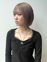 ロックス バイ マグ 松本(rocks BY MAG)&nbsp;ブリーチハイトーンピンクベージュミニボブ×20代30代可愛い
