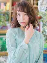 カバーヘア ブリス 戸田公園西口店(COVER HAIR bliss)&nbsp;*bliss戸田公園* 斜めバング♪くせ毛風ラブふわミディa