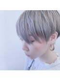 シルバーグレージュ×ショート