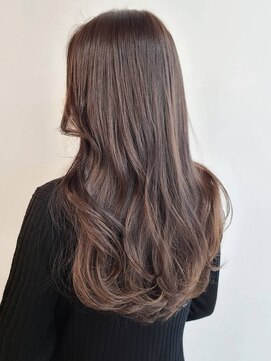 フォンズ(FONS) ココアベージュ ベージュカラー ゆる巻き エアリーミディ