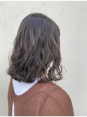小顔ミディアム×グレージュ2021S/S【Amanhair-e吉祥寺】