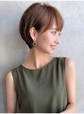 大人かわいいショートスタイル#アッシュベージュ#吉祥寺