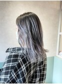 【宇佐美勇磨】バレイヤージュ／シルバー/グレー／レイヤー
