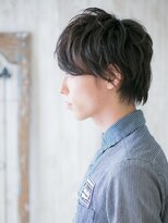 モッズヘア メン 上尾東口店(mod's hair men)&nbsp;ダークグレージュ七三分け無造作パーマのミニウルフT上尾