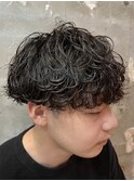 メンズマッシュパーマ波巻ツイストスパイラルパーマ札幌大通