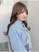 ★韓国ヘア/顔まわりカット/小顔/オリーブベージュ
