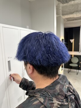 ロイオブジゼル(roi of GiseL) パーマandブリーチブルーパープル