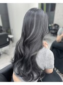 コントラスト極ハイライト☆アッシュブラック