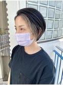 似合わせマッシュショート×広めのインナーカラー