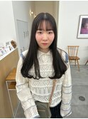 重めロング　オリーブブラウン