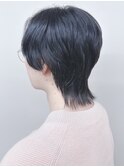 <マッシュウルフくびれショートウルフ大人ショートボブ30代40代1