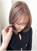 葛西ハイライト白髪ぼかしショートボブ小顔カットレイヤーカット
