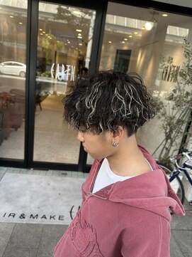 アース 岐阜店(HAIR&MAKE EARTH) ハイライトxメンズパーマ