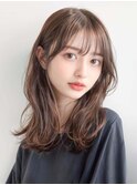 #ミディアムヘア#顔まわりカット#サイドバング