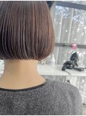 ぱつっとボブ/ベージュ/ブラウン