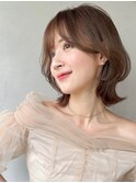アプリコットオレンジくびれヘアハイライトカラー夏