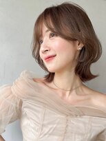 アプリコットオレンジくびれヘアハイライトカラー夏