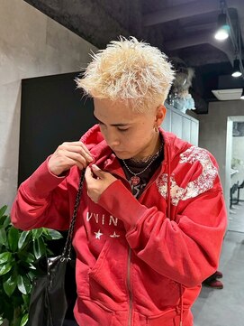 ラベル 渋谷(LAVEL) スパイキーショート ホワイトブロンド