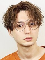 アズ ワン(AS ONE)&nbsp;波巻きパーマツイストスパイラルパーマツーブロックメンズ黒髪