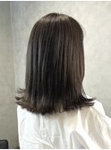 オリーブグレージュ/船橋/くすみベージュ/細めハイライト