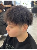 【金沢】メンズツイストスパイラルパーマ×無造作マッシュ