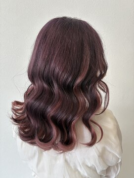 バンガロウ イー ヘア(Bungalow e hair) インナーカラー/ピンク、ボルドー
